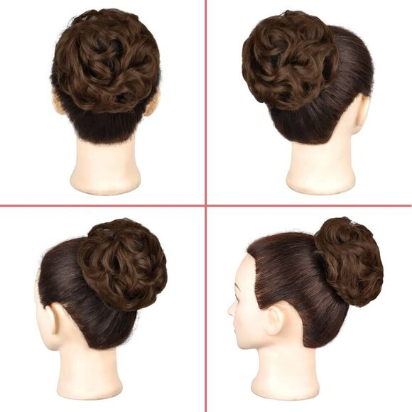Messy Bun Hair Piece Curly Elastic Hair Band Updo Extension for Women main image 4